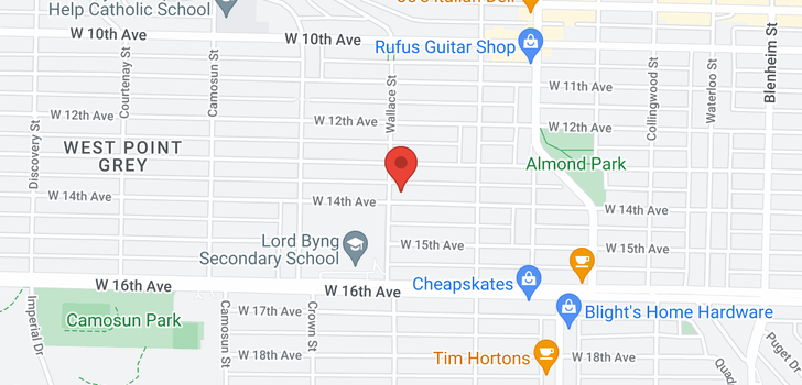 map of 3887 W 14TH AVENUE